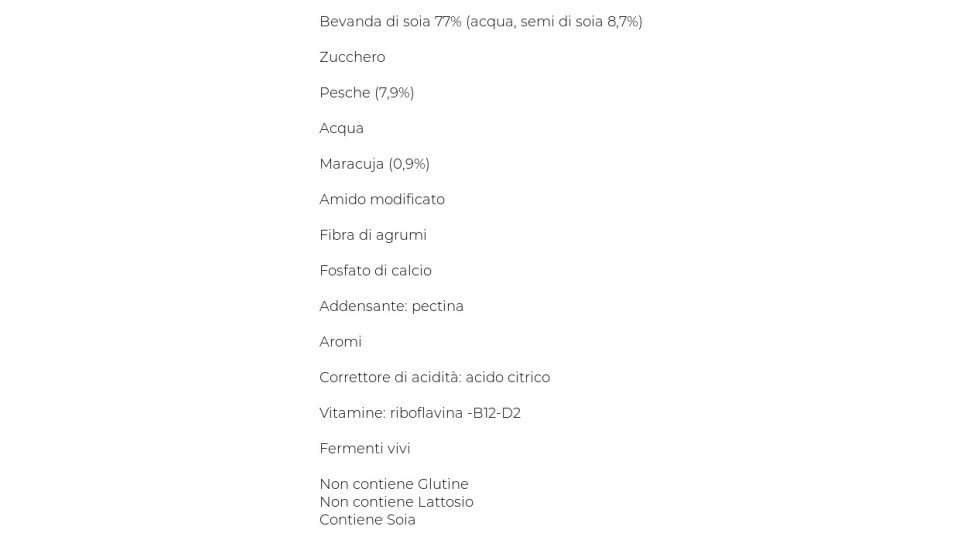 Valsoia Bontà e Salute Yosoi pesca e maracuja