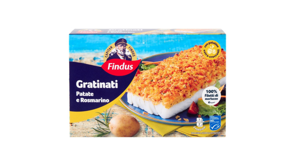 Findus, I Gratinati merluzzo con patate e rosmarino surgelato