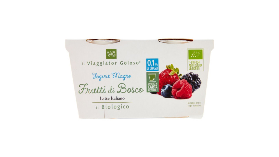 Yogurt magro frutti di bosco il Viaggiator Goloso Prodotto BIO