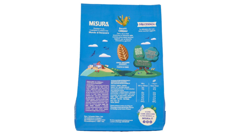 Misura Dolcesenza Biscotti ai Cereali