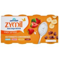 zymil Alta Digeribilità Senza Lattosio Yogurt 2 Bianco, 2 Banana, 2 Fragola Lampone, 2 Caffè