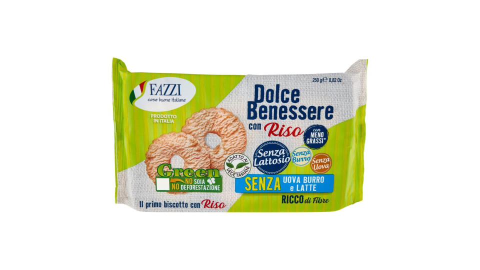 Fazzi Dolce Benessere con Riso Senza Uova Burro e Latte Aggiunti