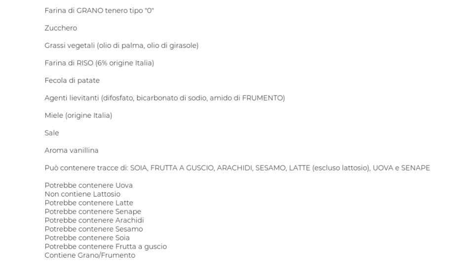 Fazzi Dolce Benessere con Riso Senza Uova Burro e Latte Aggiunti