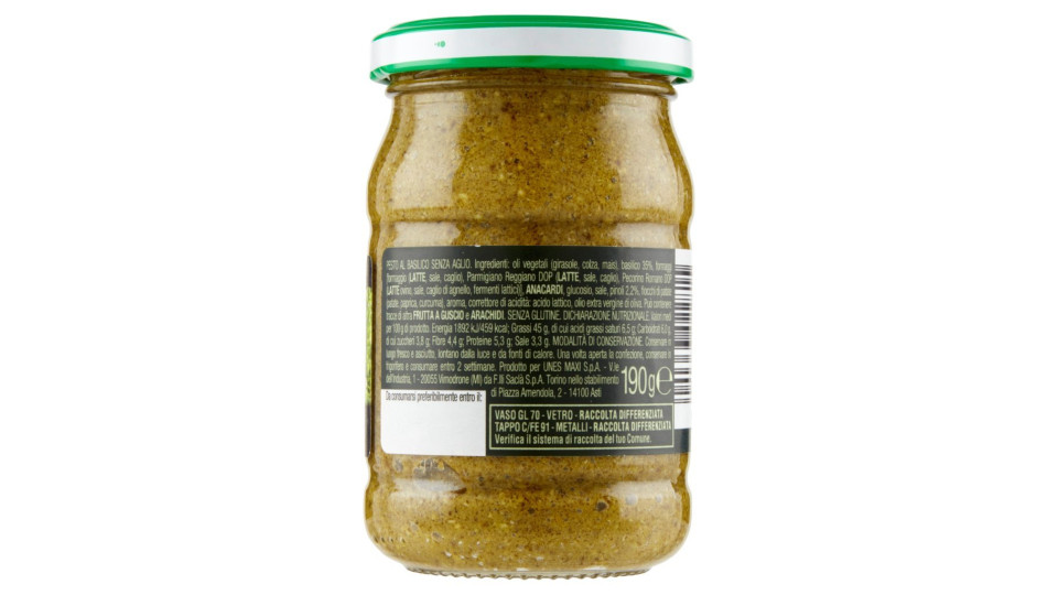 Pesto al Basilico senz'aglio U! Confronta & Risparmia