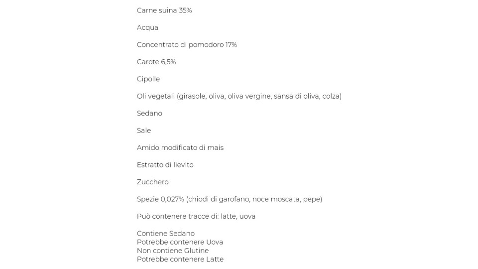 Star, Il mio gran ragù extra gusto