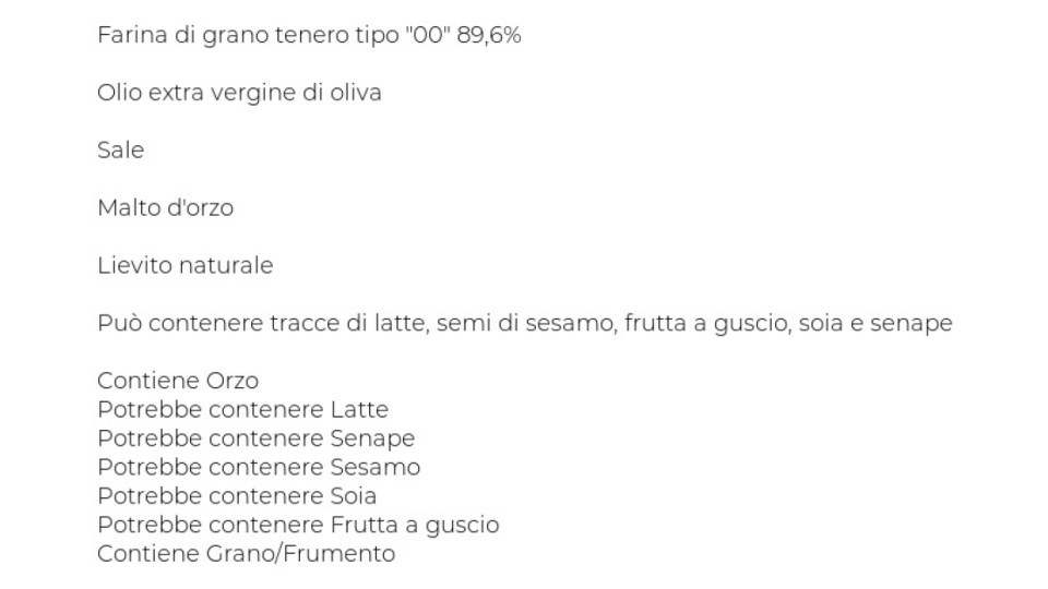 GRISSINI TIPO "0" STIRATI A MANO Il Viaggiator Goloso