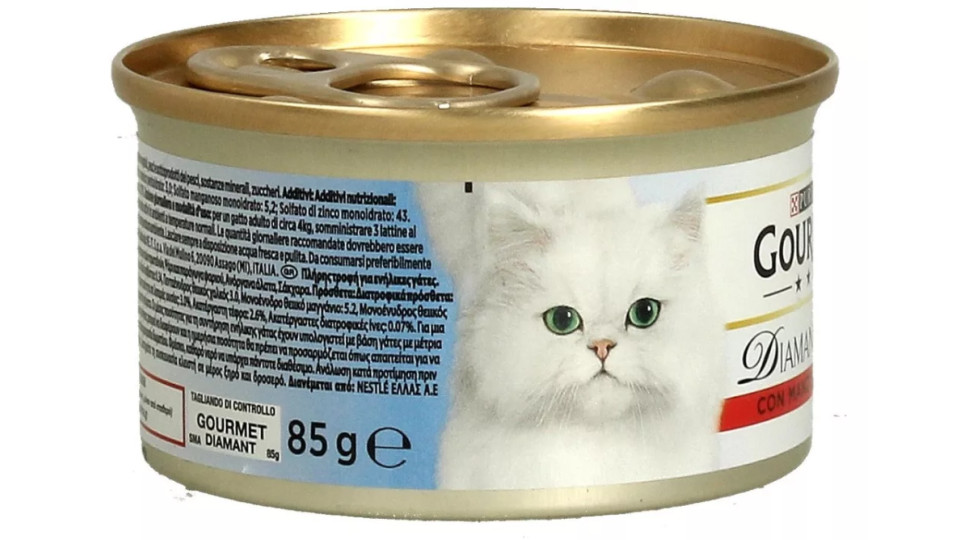 Purina, gatto Gourmet Diamant gatto Sfilaccetti con manzo prelibato lattina