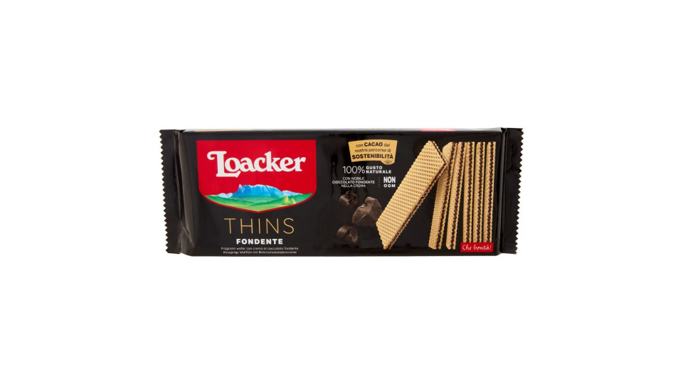 Loacker - Fondente, Fragranti Wafers con Crema al Cioccolato Fondente Extra