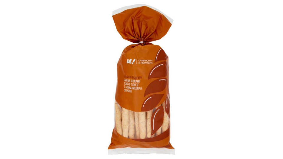 GRISSINI FRAGRANTI CON FARINA INTEGRALE DI FARRO U! Confronta & Risparmia
