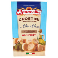 Panealba - Crostini Non Fritti Gusto Mediterraneo, Con Olio Di Oliva E Sale