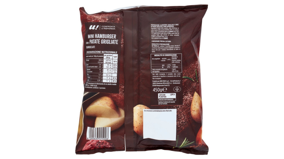 Mini hamburger con patate grigliate U! Confronta & Risparmia