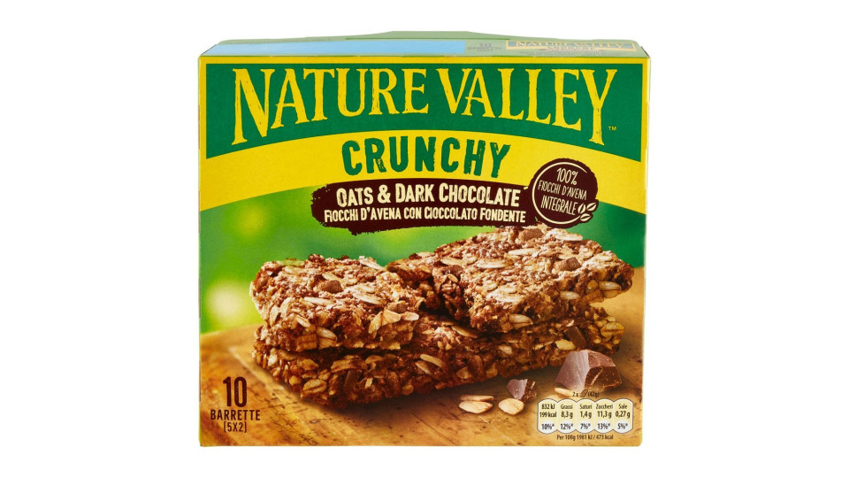 Nature Valley, Crunchy fiocchi d'avena con cioccolato fondente barrette