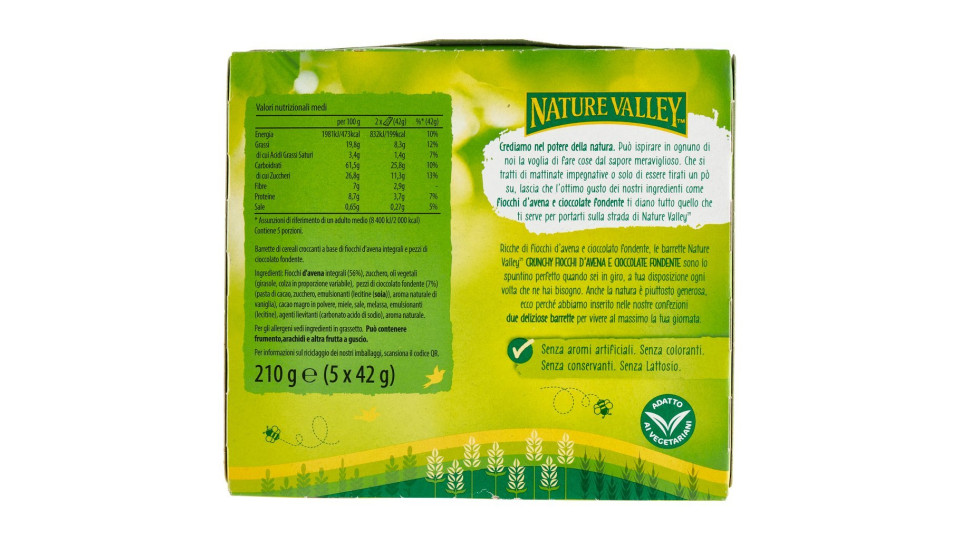 Nature Valley, Crunchy fiocchi d'avena con cioccolato fondente barrette