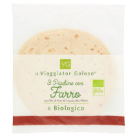 3 PIADINE CON FARRO con Olio di Semi di Girasole Alto Oleico il Viaggiator Goloso il Biologico