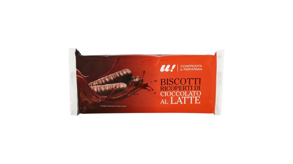 Biscotti ricoperti di cioccolato al latte U! Confronta & Risparmia