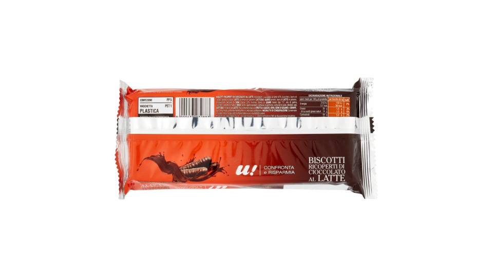 Biscotti ricoperti di cioccolato al latte U! Confronta & Risparmia