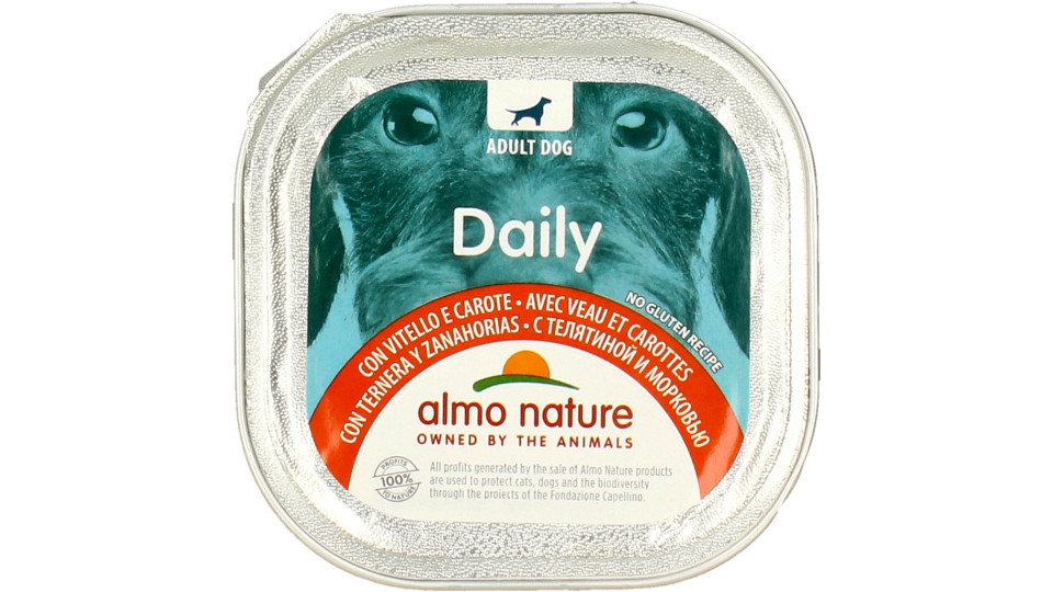 Almo - Daily Menu Gr.100 Vitello E Car. - Dog 222