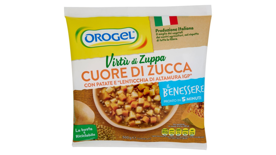 Orogel, Il Benessere Virtù di Zuppa legumi e cereali surgelati