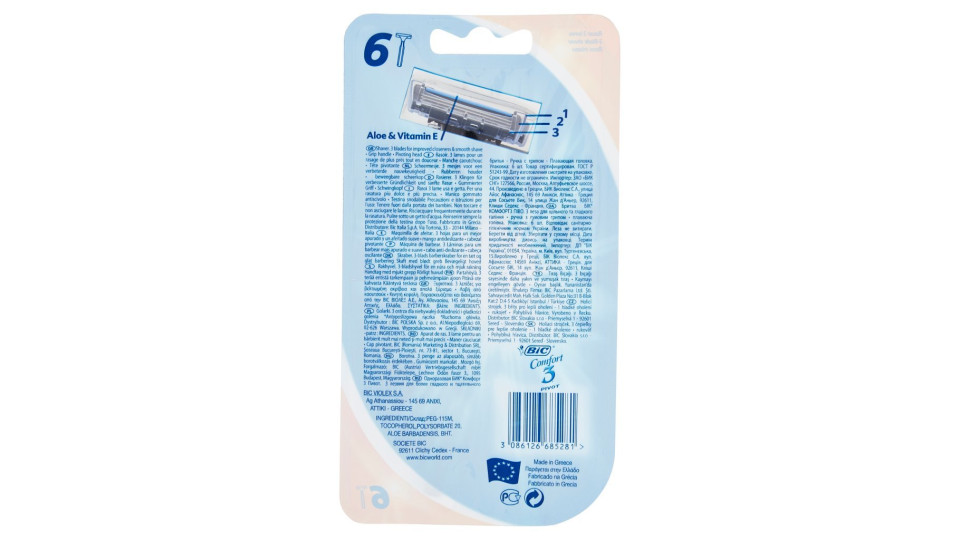 Bic, Comfort 3 Pivot rasoi 3 lame usa e getta