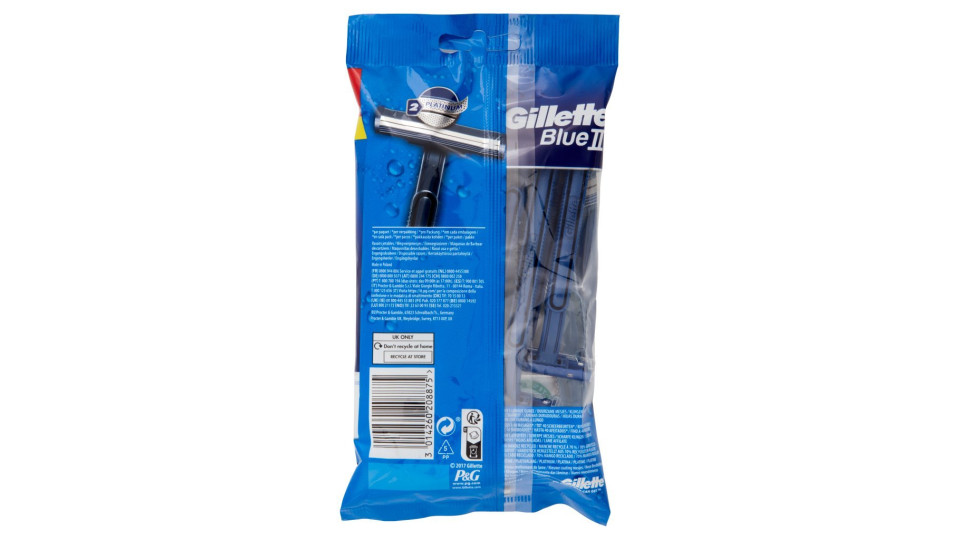 Gillette, Blue II rasoio 2 lame usa e getta