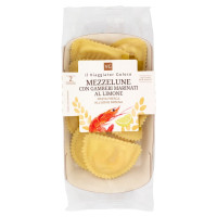 Mezzelune con Gamberi marinati al Limone il Viaggiator Goloso
