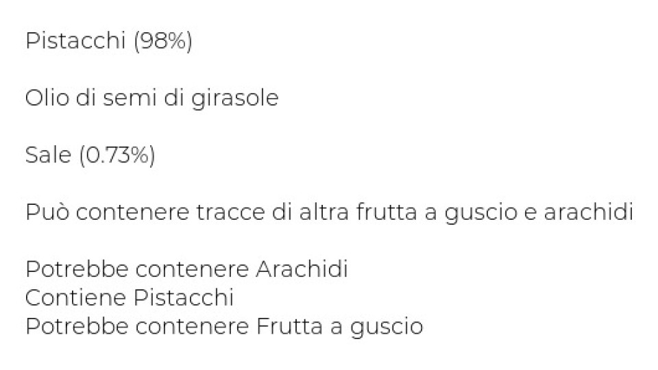 Damiano, pistacchi sgusciati