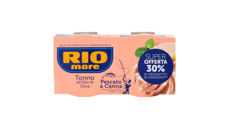 Rio Mare, tonno all'olio di oliva pescato a canna conf. 3x80g +