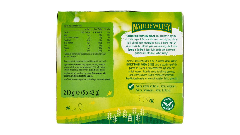 Nature Valley, Crunchy fiocchi d'avena e miele barrette