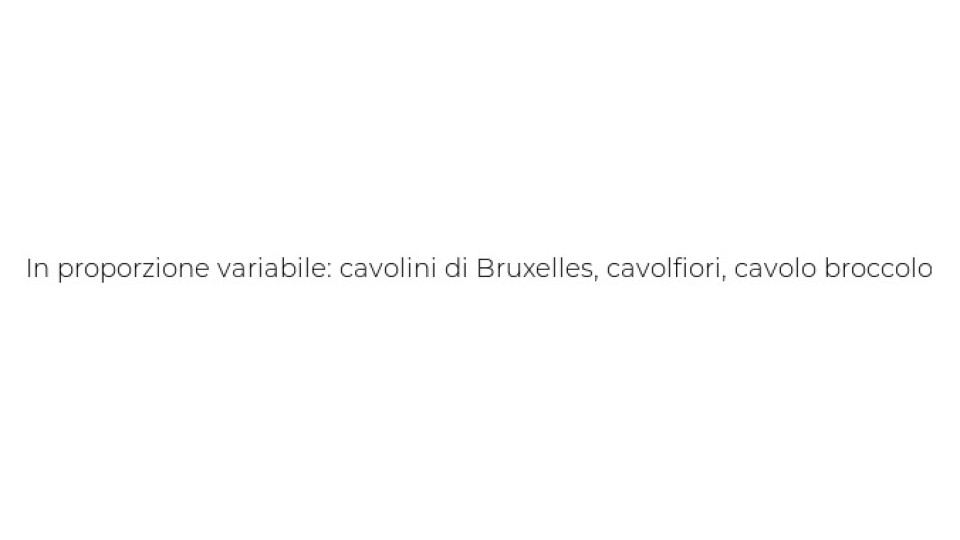 Cottin tavola tris di cavoli