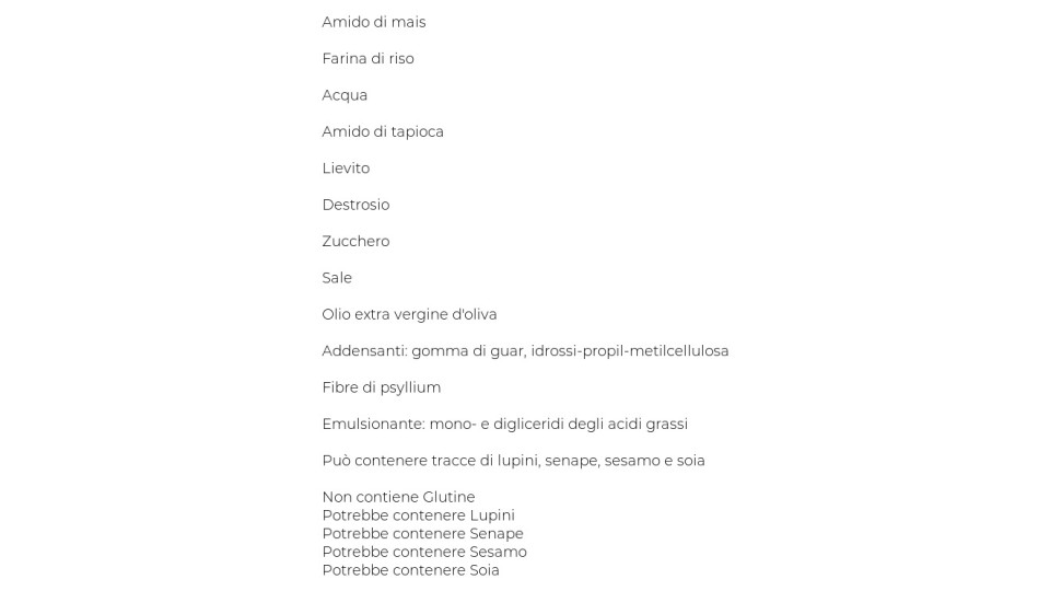 Nutrifree, pangrattato