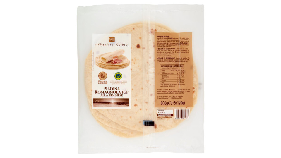 Piadina Romagnola alla Riminese IGP, pronta in 1 minuto