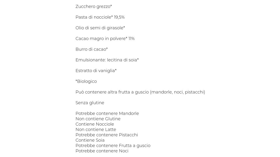 Rigoni di Asiago, Nocciolata senza latte
