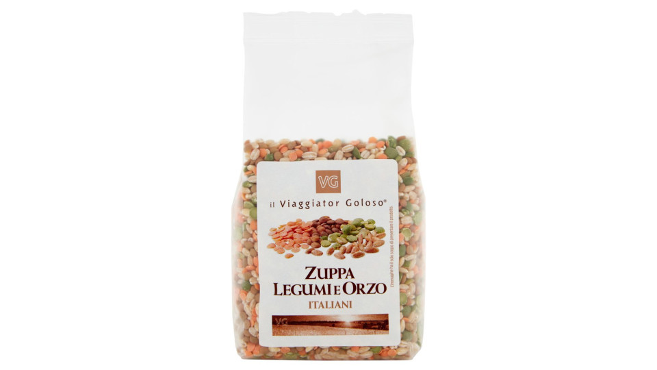 Zuppa di orzo e legumi