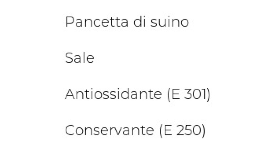 Tulip, Bacon pancetta affumicata a fette