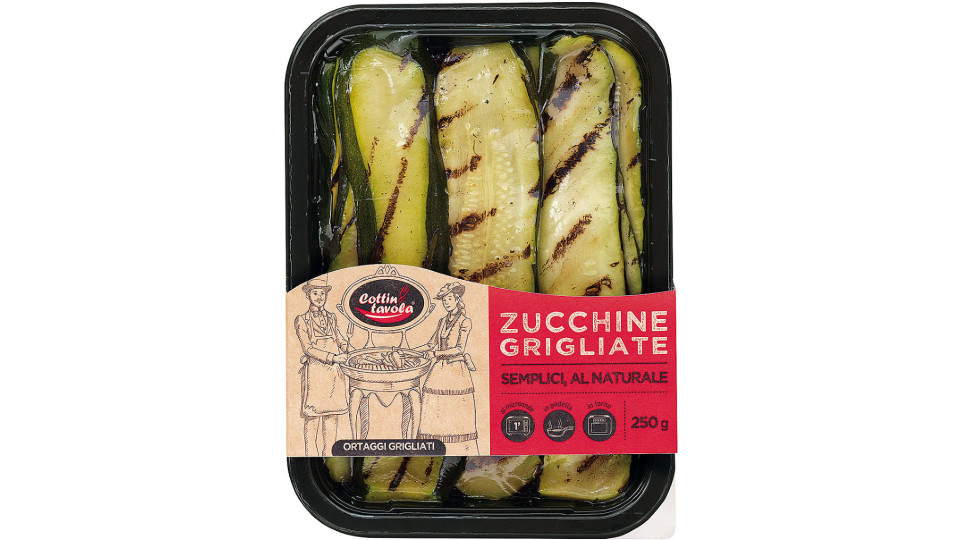 Cottin tavola Ortaggi grigliati Zucchine Grigliate