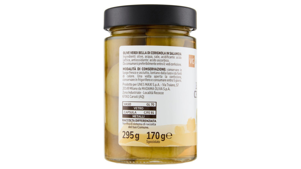 Olive Bella di Cerignola in Salamoia Il Viaggiator Goloso