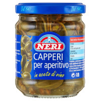 Neri, capperi medi in aceto di vino