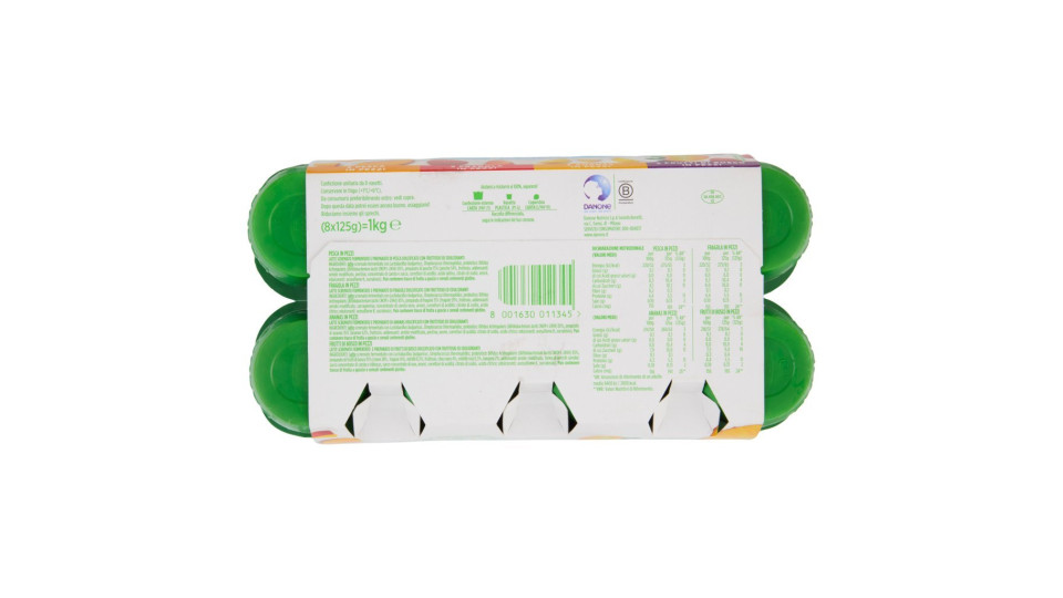 Activia 0% Grassi pesca - fragola - frutti di bosco - ananas in pezzi