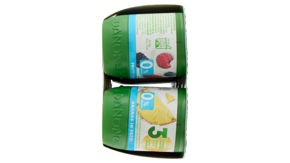 Activia 0% Grassi pesca - fragola - frutti di bosco - ananas in pezzi
