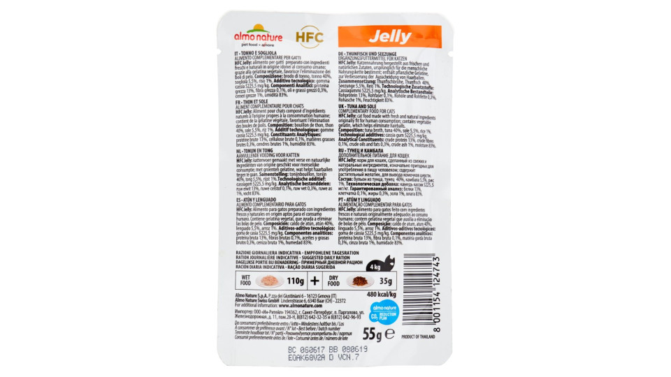almo nature Classic Jelly con tonno e sogliola Adult Cat