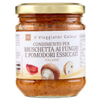 BRUSCHETTA CON FUNGHI E POMODORI ESSICCATI 180 GR il Viaggiator Goloso