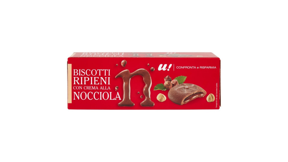 BISCOTTI RIPIENI CON CREMA ALLA NOCCIOLA U! Confronta & Risparmia
