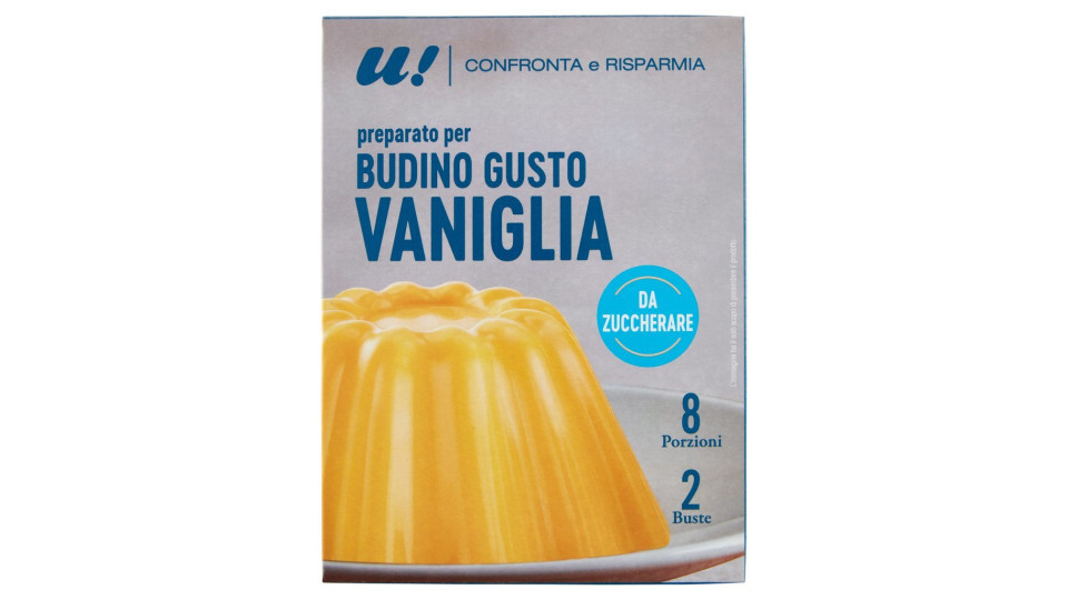 PREPARATO PER BUDINO GUSTO VANIGLIA DA ZUCCHERARE U! Confronta & Risparmia