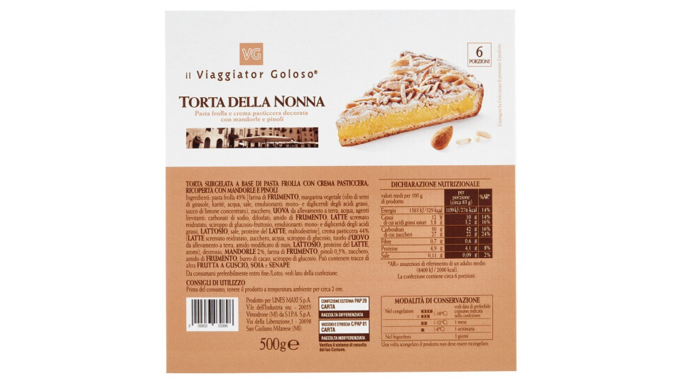 Torta della nonna il Viaggiator Goloso