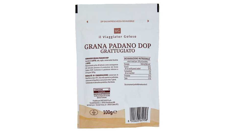 Grana Padano Grattugiato DOP il Viaggiator Goloso