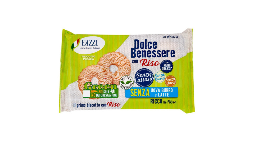 Fazzi Dolce Benessere con Riso Senza Uova Burro e Latte Aggiunti