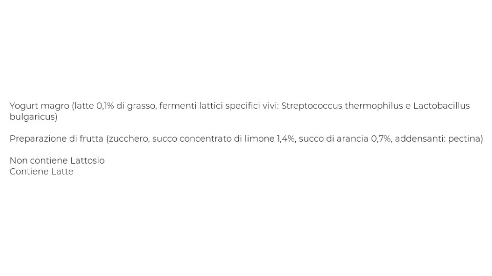 Yomo, 100% Naturale zero grassi yogurt agli agrumi di Sicilia