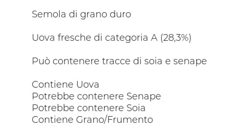 Barilla, Emiliane Fettuccine n.175 pasta all'uovo 