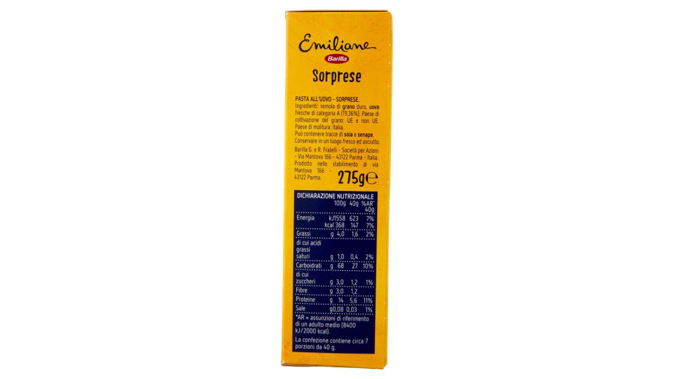 Barilla Emiliane Sorprese All'Uovo
