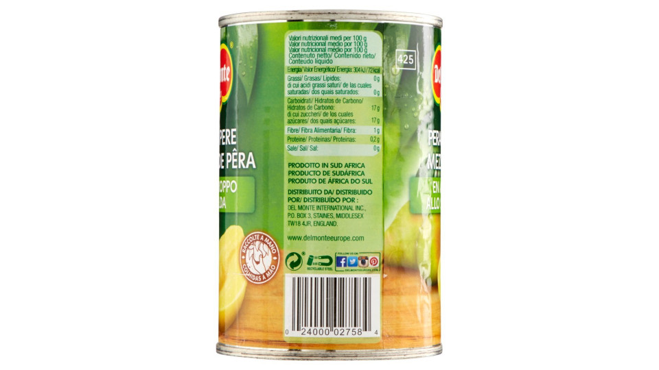 Del Monte Pere in Sciroppo